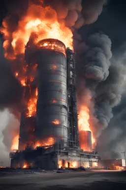 huge fire where the dark matter reactor used to be