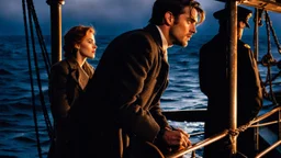 Write a scene where Jack and Rose say goodbye to each other as Rose boards a rescue boat on the sinking Titanic. The tension is palpable as they express their love for each other amidst chaos and tragedy. Jack's heartbreak is evident as he watches Rose leave, knowing they may never see each other again. The scene captures the emotional turmoil of the moment and the overwhelming sense of loss as the ship continues to sink.