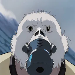 A Yeti with a gas mask