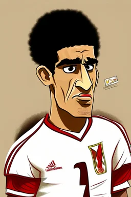 Mahmoud Abdel Moneim Kahraba Egyptian football player cartoon 2d