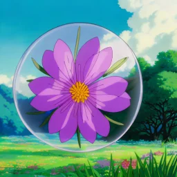 Surreal Waiizii Flower under a glass sculpture unbrella, Art by Joshy Sly,