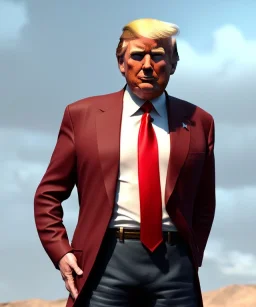 Donald trump, Man, wrestling, naked torso, color breeches, suspenders, retro style, 80s, hot ambient, photo studio, red, gold, vibrant color, gradient, highly detailed, art stations, concept art, smooth, unreal engine 5, god rays, ray tracing, RTX, lumen lighting, ultra detail, volumetric lighting, 3d, finely drawn, high definition, high resolution.