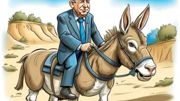 نتنياهو راكب حمار