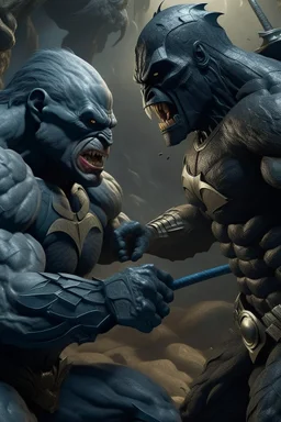 Bosch nightmares paint inf style Title: "batman fighting with gorilla “ , insanely detailed octane render trending on artstation, 8k artistic photography, photorealistic concept art, soft natural volumetric cinematic perfect light, chiaroscuro, award-winning photograph, masterpiece, oil on canvas, Raphael, Caravaggio, Greg Rutkowski, people, beksinski, Giger
