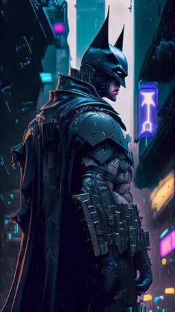 cyberpunk inspired batman