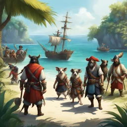 The villagers of animals weathered by a life of coastal living, cautiously approach the pirates' animal crew. They recognize that these animals, often feared and vilified, have come not as invaders but as protectors.