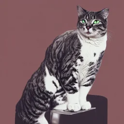 portrait of a rapper cat