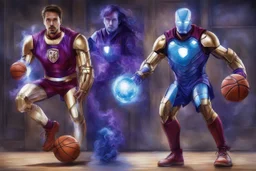 Blue Violet Basketball Iron Man Harry Potter