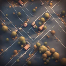 road stylized top down