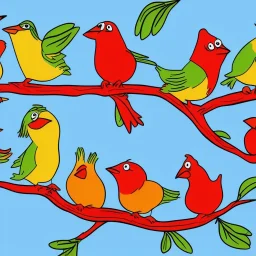 cartoon birds