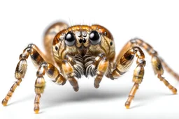 jump spider close up photo on transparent background