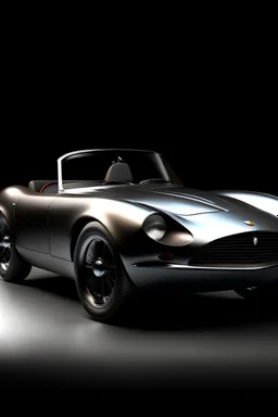 Roadster based on Karmann Ghia, sleek and aerodynamic design, metallic sheen, advanced carbon fiber construction, ultra-detailed, 4k, futuristic, sleek design, mid-engine, roadster, metallic sheen, advanced carbon fiber, professional, atmospheric lighting, not cropped