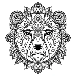 amazing animals, mandala, full view, realistic, coloring page, only draw lines, coloring book, clean line art, –no sketch, color, –ar 3:4, white background, minimalistic black lines, minimal black color, low level black colors, coloring page, avoid thick black colors, thin black line art, avoid colors, perfect shape, perfect clear lines,