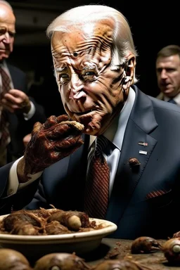 President Joseph R. Biden as maggot with festering sores eating himself alive