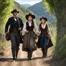 The scene shows a family of French Basque immigrants pioneering into the Wild West in 1850 while carrying their ancestral vines. Hard drinking trail driver Lon is hired to lead them and he falls for the spirited Gabrielle.