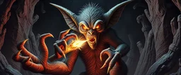 smite by god was the evil furry goblin gremlin man in the style of Escher and Giger.