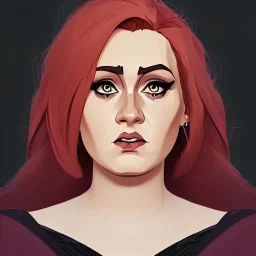 Portrait of a 30 year old witch like Adele