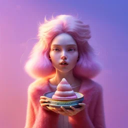 pixar style, volumetric pink sky environment and background, volumetric lighting, dramatic lighting, realistic painting of an strawberry and a beautiful woman eating marmelade, looking friendly, detailed digital painting, extreme dense and fine, anime, ornate, colour-washed colors, elegant, small minutiae, tiny features, particulars, centered, smooth, sharp focus, renderman gofur render, 8k, uhd, detailed eyes, realistic shaded volumetric lighting, caustics, backlight