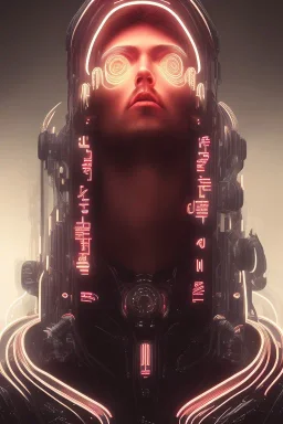 cyberpunk, head, men, portrai, tron