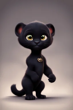 Little cute panther, pixar style