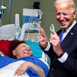 joe Biden laughs at cancer patients crying in hospital