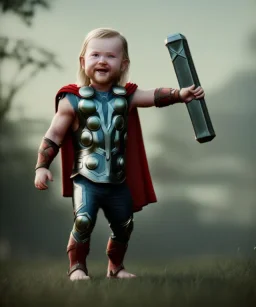 Baby thor, full body, bokeh