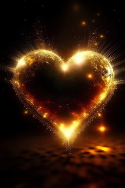 hati yang penuh cinta berbinar-binar