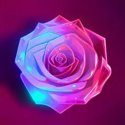 transparent multicolor crystal rose