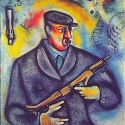 Hitler with guns and ammo by chagall