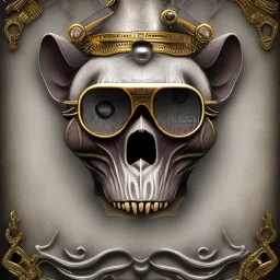 steampunk monkey headskull worrior