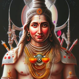 portrait Lord Shiva, meditation, third eye, universe, fourth dimension, fractal, realistic, 8k, high quality, extreme detail, symmetrical,