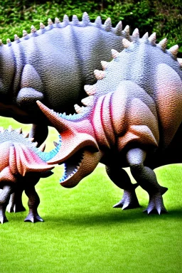 Triceratops and stegosaurus