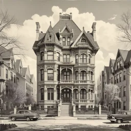 At 2146 W. Caton Street in Wicker Park stands the Frederick Gehrke House, built in 1889 and designed by architects Faber & Pagels. This handsome late-Victorian residence was part of a row of five substantial single-family homes constructed on what was then a newly carved, 600-foot street called Columbia. At the time, this triangular pocket near Damen, North, and Milwaukee was one of the last undeveloped stretches of prairie in the neighborhood — soon to become one of Chicago’ black and white pen
