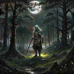 <@901223558376718377> **A brave and curious dark warrior ignored the warnings of the villagers and decided to find out the truth. One great moon in the night, armed only with a mic, he made her way through the overgrown forest to the graveyard. . As he opened the creaking front door, an eerie gust of wind greeted him, causing his lantern to flicker. Cinematic, 4k, epic shot from Steven Spielberg movie, sharp focus, LEDs, smoke, artillery, sparks, racks, system unit. , motherboard, by pascal blan