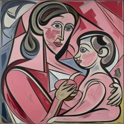 piccasso Neoclassicism pink woman and child