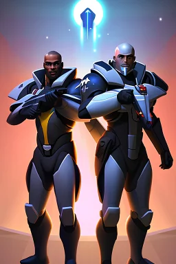 Lance Riddick and Commander Zavala