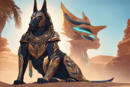 Huge Monster in 8k solo leveling shadow artstyle, anubis them, neon effect, full body, Desert, intricate details, highly detailed, high details, detailed portrait, masterpiece,ultra detailed, ultra quality