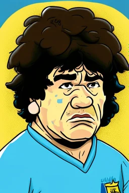 Diego Maradona cartoon 2d