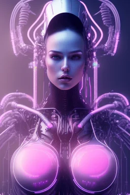 cyberpunk, pink latex body, women, body portrai, big boobs, highlight eyes perfect, skin, tron, cyborg, perfekt sexy, real, dream, hr giger