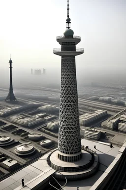 A Walkie-talkie on top of Milad tower in Tehran
