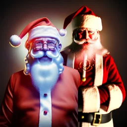 Photo, Santa Claus, pentagram, evil wizard, fire demon