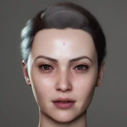 potrait sexy girl, face ahego, short hair, smile, , 8k ,rtx ,eyebrows like serious,facing left, hyper realistis