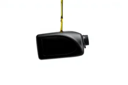 whole bottle(black plastic, 1 liter, quart, generic motor oil) floating on an angle in middle of image while pouring(oil) down from the opening. white background, Smooth vector