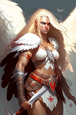 female aasimar barbarian dnd character