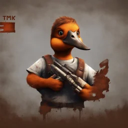 Make a Pic for a Rust gaming youtuber with a Ducklin and the text "TMK"