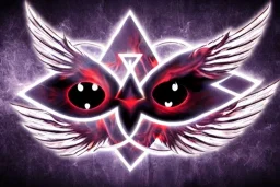 wings, freaky crazy evil eye with wings, laughing, flying, satan wings, dark, terror, horror