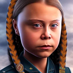  Greta Thunberg native american chief ,apocalypse setting,