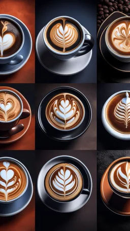 Pictures of coffee in different styles