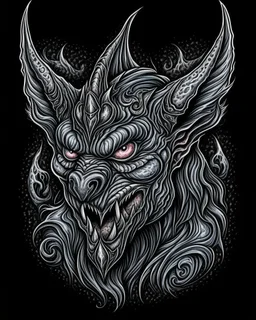 Gothic Gargoyle tattoo design, traditional tattoo style, t-shirt design, vector art, fantasy art, watercolor effect, digital painting, clean dark background, 8K