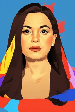 Portrait of a powerful and beautiful female president with pride background